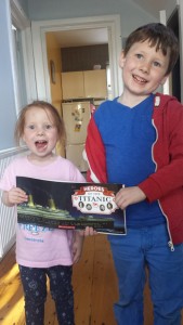 Diarmuid on his seventh birthday, with his sister Aisling.