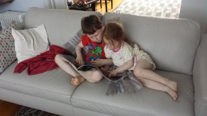Later that night: A brother-sister bedtime story